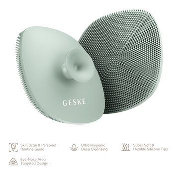 Щітка для обличчя GESKE Facial Brush 4в1 з утримувачем green HB0062 фото