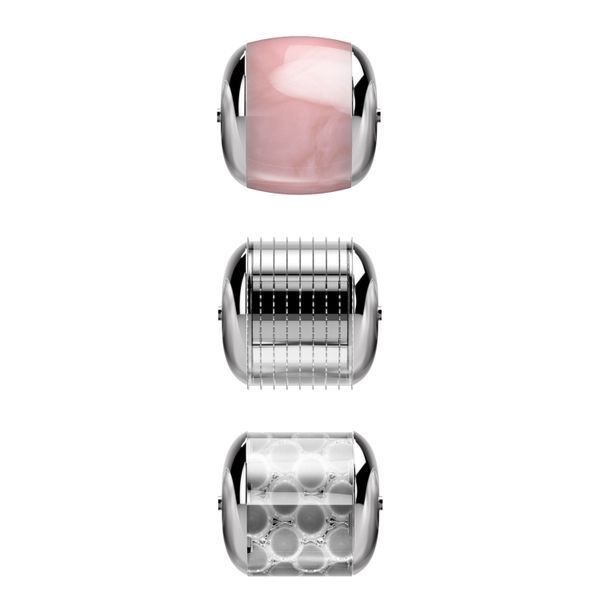 Електронний ролер для обличчя із мікроголками GESKE MicroNeedle Face Roller 9в1 gray HB0190 фото