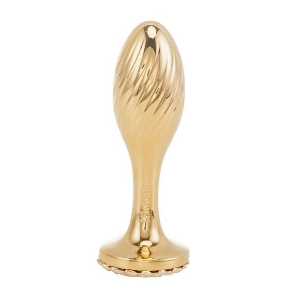 Металева анальна пробка LOCKINK SEVANDA Pearl Pear-shape Anal Plug, зі штучною перлиною SX0887 фото