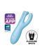 Кліторальний смарт-вібратор Satisfyer Threesome 4 Blue з трьома пальчиками SO6082 фото 1