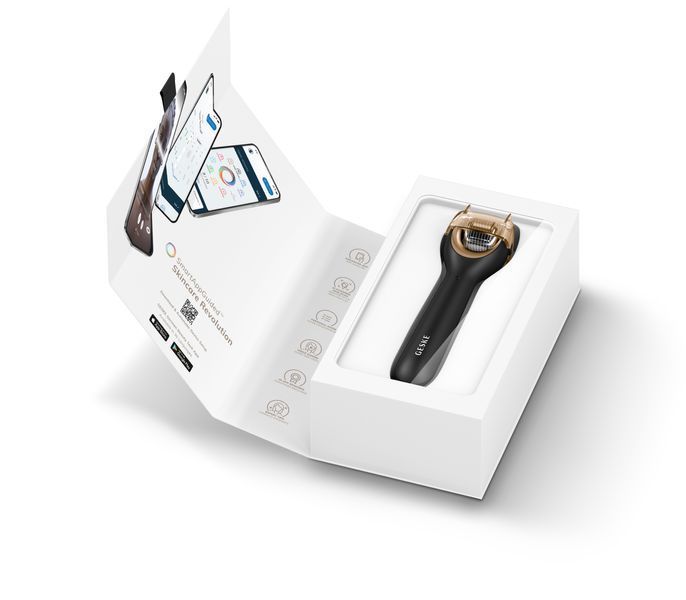 Електронний ролер для обличчя із мікроголками GESKE MicroNeedle Face Roller 9в1 gray HB0190 фото