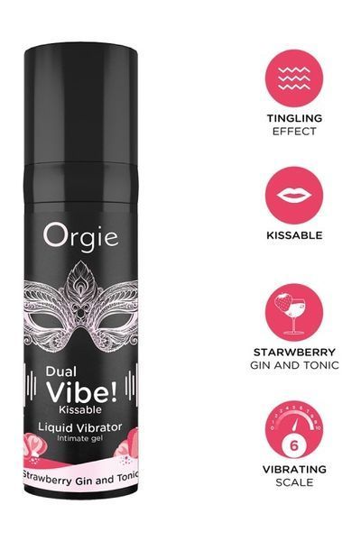 Набір Orgie VIBE! BULLET чорна віброкуля та рідкий вібратор 15 мл ORG17816 фото