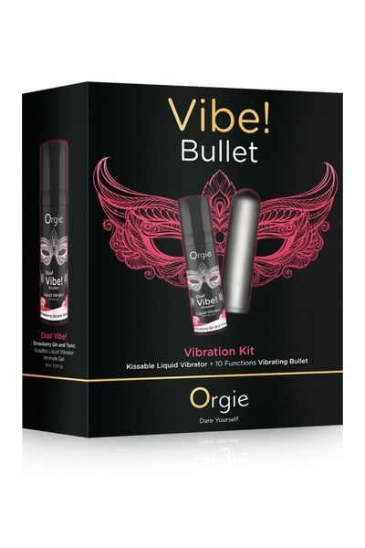 Набір Orgie VIBE! BULLET чорна віброкуля та рідкий вібратор 15 мл ORG17816 фото