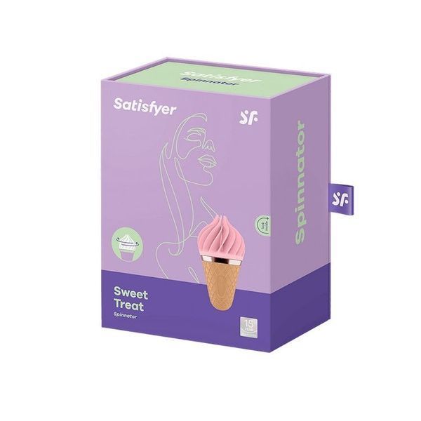 Морозиво-спінатор Satisfyer Lay-On - Sweet Treat Pink/Brown, 10 режимів роботи, водонепроникний SO3551 фото