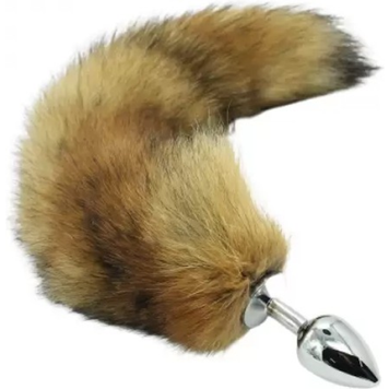 Анальний корок S лисий хвіст DS Fetish Anal plug S fox tail natural fox 274401206 фото