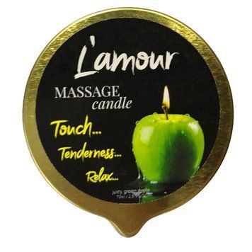 Масажна свічка L'amour Juicy Apple золота, 70 мл JA89789 фото