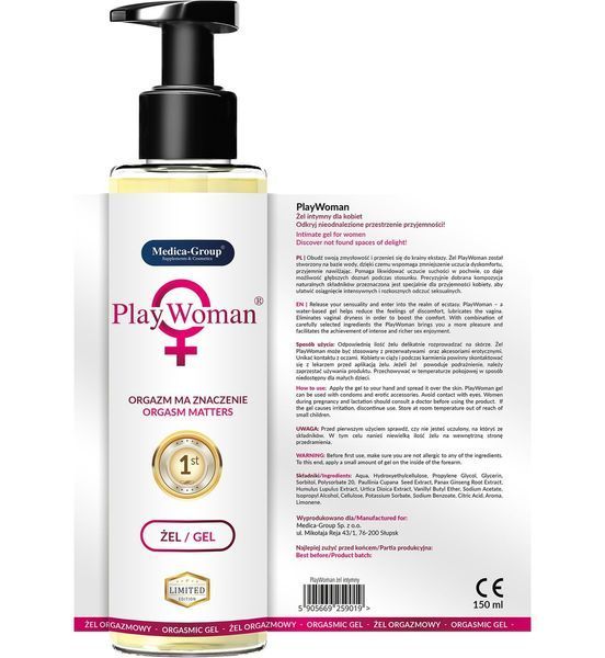 Інтимний гель для жінок Medica PlayWoman для посилення оргазму, 150 мл MG59019 фото