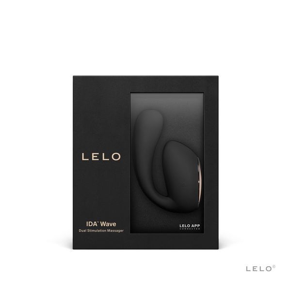 Смарт-вібратор LELO Ida Wave Black, вагінально-кліторальний, технологія WaveMotion, 2 мотори SO8077 фото