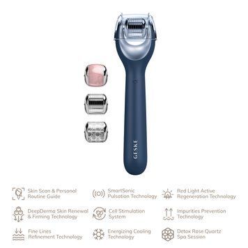 Електронний ролер для обличчя з мікроголками GESKE MicroNeedle Face Roller 9в1 midnight HB0190 фото