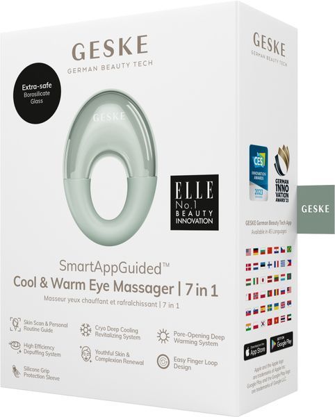 Масажер для очей GESKE Cool&Warm Eye Massager 7в1 green HB0313 фото