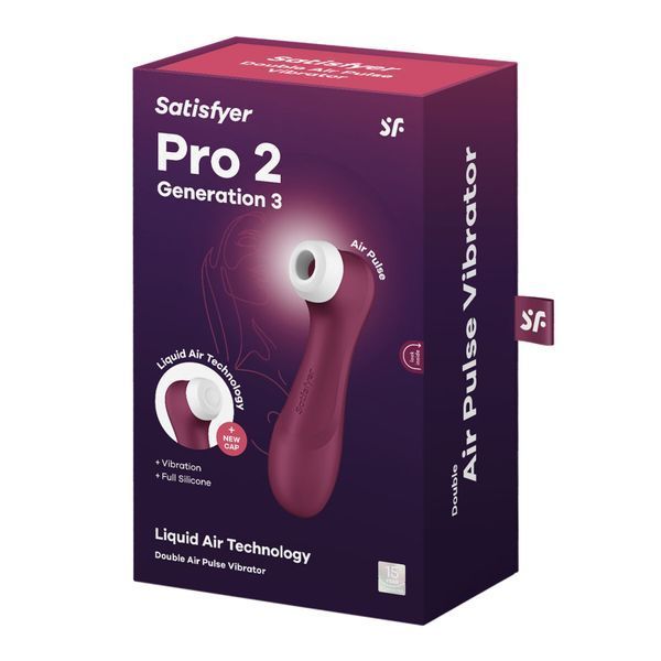 Вакуумний кліторальний стимулятор Satisfyer Pro 2 Generation 3 with Liquid Air Wine Red SO8402 фото