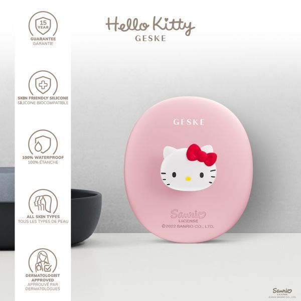 Щітка для обличчя GESKE Facial Brush 3 в 1 Hello Kitty рожевий. HB0241 фото