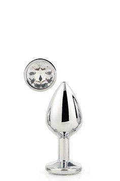 Dt21785 анальна пробка з каменем GLEAMING LOVE SILVER PLUG SMALL DT21785 фото