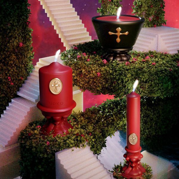 Низькотемпературна воскова свічка UPKO DREAMING of GARDEN, червона UP65672 фото