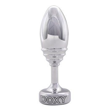 Металева анальна пробка DOXY Butt Plug RIBBED, ребриста, діаметр 3,3 см SO8030 фото