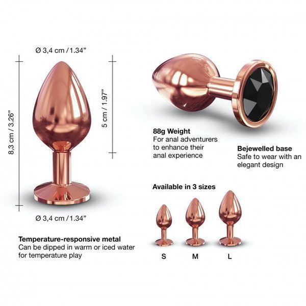 Металева анальна пробка із прикрасою у вигляді кристалу Dorcel - Diamond Plug M SO5530 фото