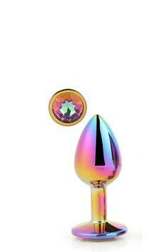 Dt21781 Райдужна анальна пробка GLEAMING LOVE MULTICOLOUR PLUG SMALL DT21781 фото