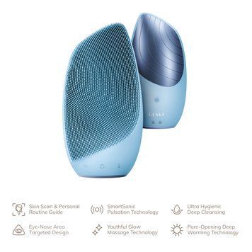 Електронна звукова термощітка для обличчя GESKE Sonic Thermo Facial Brush 6в1 aquamarine HB0082 фото