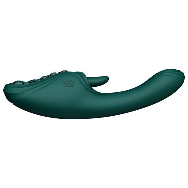 Смарт-вібратор Zalo Ares Turquoise Green, підігрів, 3 мотори, язичок для клітора, стимуляція точки G SX2693 фото