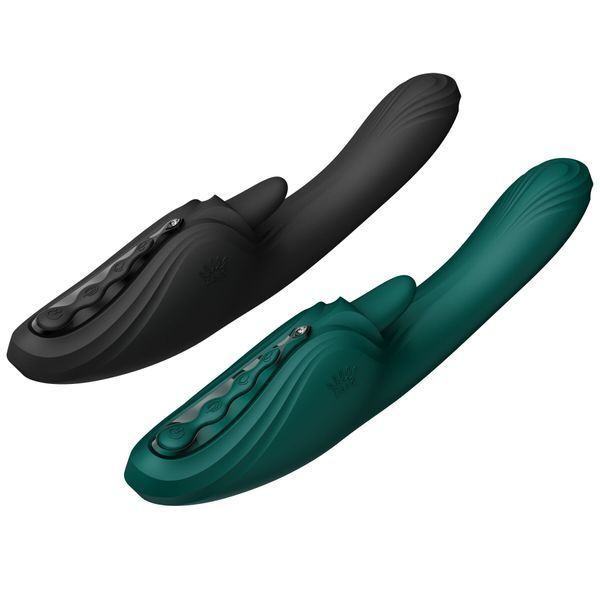 Смарт-вібратор Zalo Ares Turquoise Green, підігрів, 3 мотори, язичок для клітора, стимуляція точки G SX2693 фото