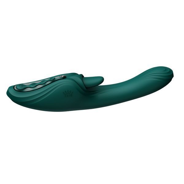 Смарт-вібратор Zalo Ares Turquoise Green, підігрів, 3 мотори, язичок для клітора, стимуляція точки G SX2693 фото