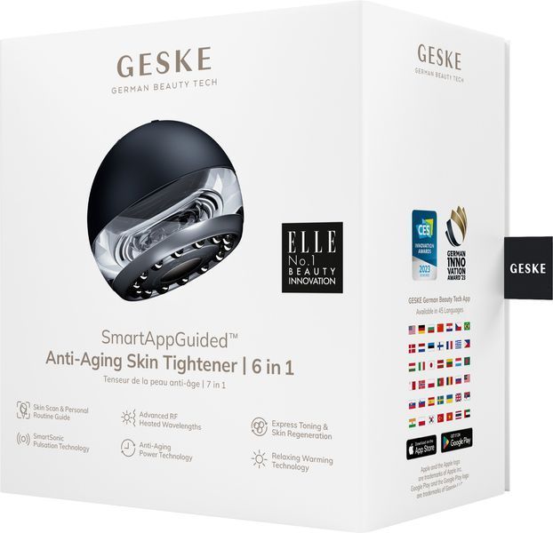 Массажер для подтяжки кожи лица GESKE Anti-aging Skin Tightener 6в1 black HB0418 фото