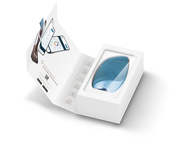 Електронна звукова термощітка для обличчя GESKE Sonic Thermo Facial Brush 6в1 aquamarine HB0080 фото
