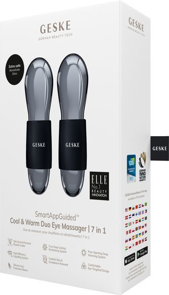 Подвійний масажер для очей GESKE Cool&Warm Duo Eye Massager 7в1 black HB0321 фото