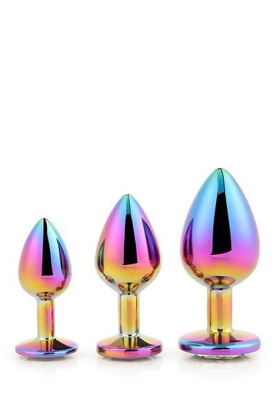 Набір райдужних анальних пробок GLEAMING LOVE MULTICOLOUR PLUG SET DT21784 фото