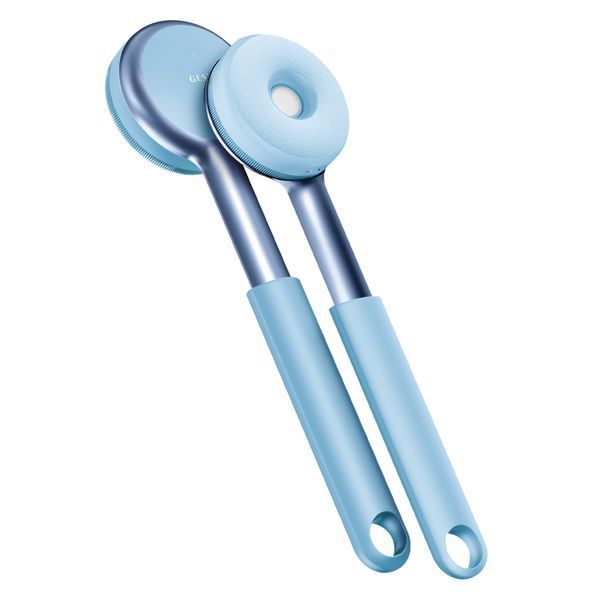 Звукова світлодіодна щітка для всього тіла GESKE Sonic LED Full-Body Brush&Intensive Exfoliator 9в1 aquamarine HB0387 фото