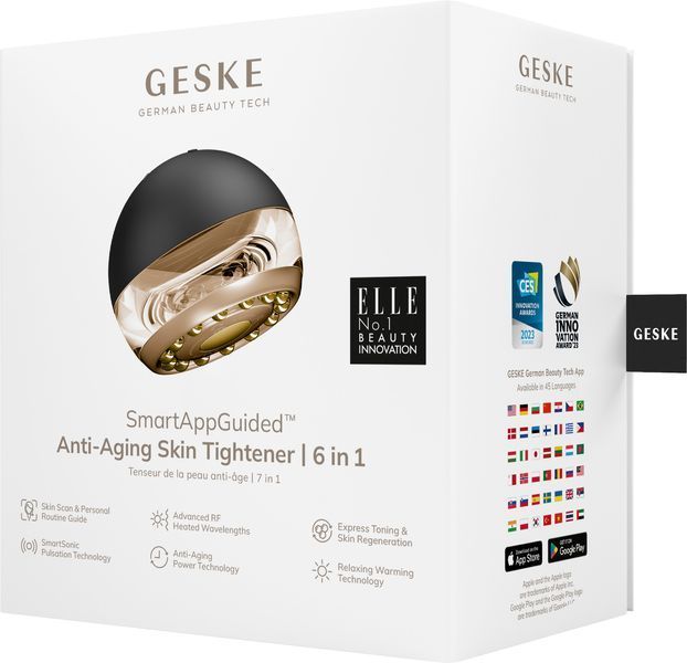 Массажер для подтяжки кожи лица GESKE Anti-aging Skin Tightener 6в1 gray HB0419 фото
