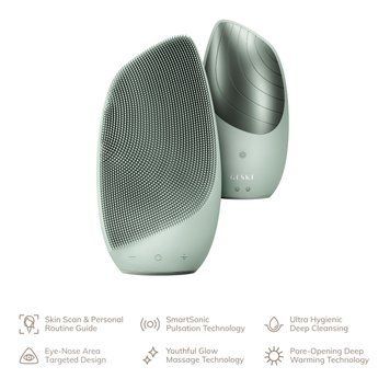 Електронна звукова термощітка для обличчя GESKE Sonic Thermo Facial Brush 6в1 green HB0082 фото