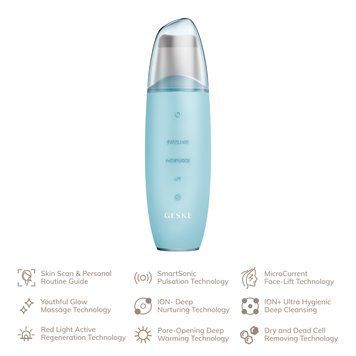 Мікрострумовий скрабер для шкіри та усунення чорних точок GESKE MicroCurrent Skin Scrubber&Blackhead Remover 9в1 turquoise HB0150 фото