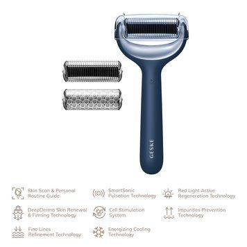 Електронний ролер для обличчя та тіла з мікроголками GESKE MicroNeedle Face&Body Roller 8в1 midnight HB0199 фото