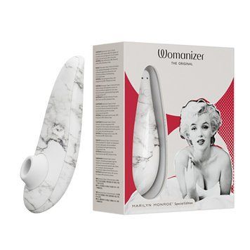 Вакуумный стимулятор клитора Womanizer Marilyn Monroe White Marble W44003 фото