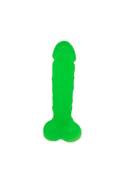 Мило у формі пеніса Чистий Кайф Green size L, крафтове мило-член, натуральне SO2642 фото