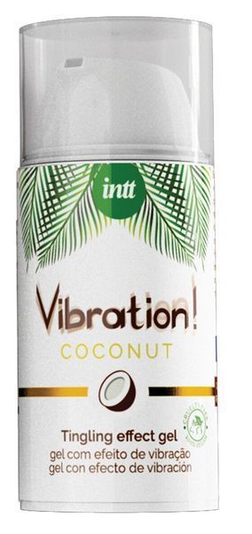 Рідкий вібратор Intt Vibration Coconut Vegan (15 мл), дуже смачний, діє до 30 хвилин SO3347 фото