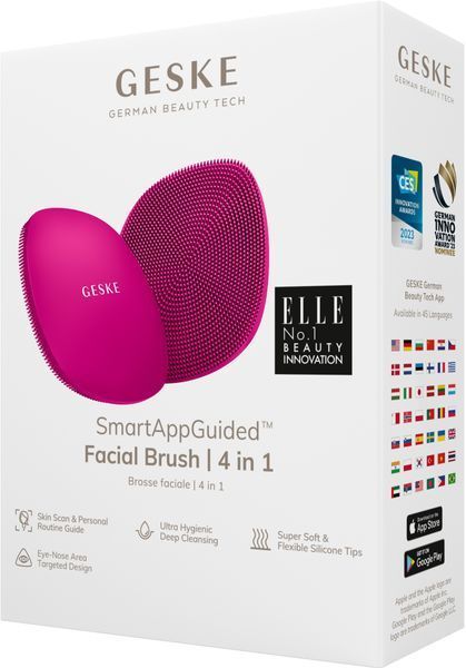 Щітка для обличчя GESKE Facial Brush 4в1 magenta HB0049 фото