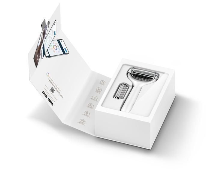 Електронний ролер для обличчя та тіла з мікроголками GESKE MicroNeedle Face&Body Roller 8в1 white HB0199 фото