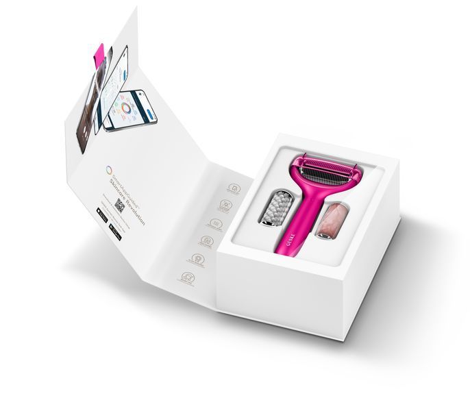 Ролер для голкової мезотерапії обличчя та тіла GESKE MicroNeedle Face&Body Roller 9в1 magenta HB0213 фото