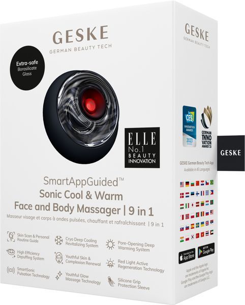 Масажер для обличчя та тіла GESKE Sonic Cool&Warm Face and Body Massager 9в1 black HB0279 фото