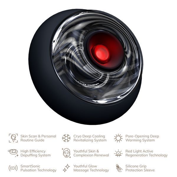 Масажер для обличчя та тіла GESKE Sonic Cool&Warm Face and Body Massager 9в1 black HB0279 фото