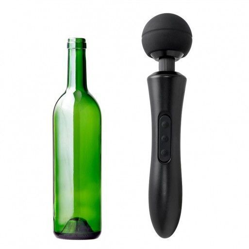 Вібратор-мікрофон з пульсацією чорний Massager Ultra Powerful -Big USB BS22010 фото