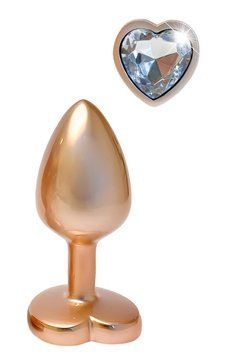 Алюмінієва анальна пробка Dream Toys GLEAMING LOVE з декоративним каменем, М DT10412 фото