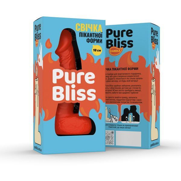 Свічка у вигляді члена Pure Bliss BIG Orange 18 см SX1653 фото