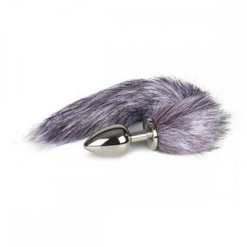 Анальна пробка метал з хвостиком Fox Tail Plug Easy Toys, Розмір L ET26064 фото