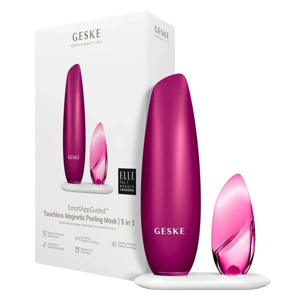Безконтактна магнітна пілінг маска GESKE Touchless Magnetic Peeling Mask 5 в 1 малиновий HB0555 фото