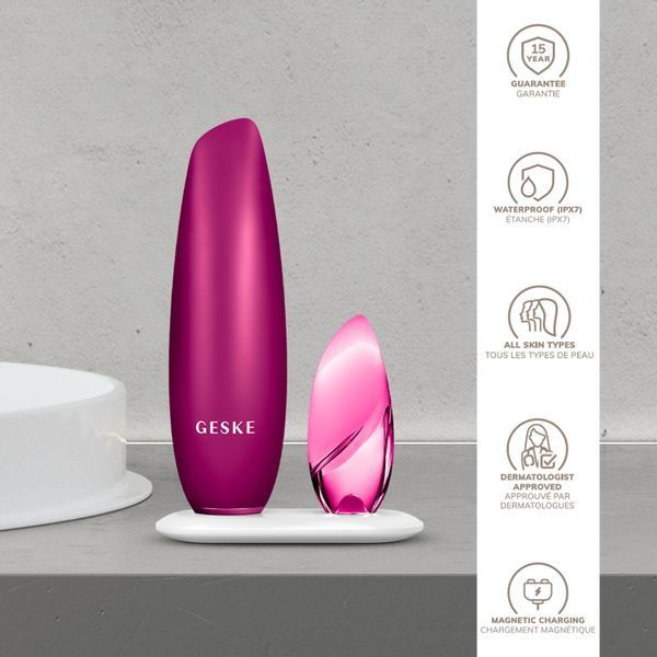Безконтактна магнітна пілінг маска GESKE Touchless Magnetic Peeling Mask 5 в 1 малиновий HB0555 фото