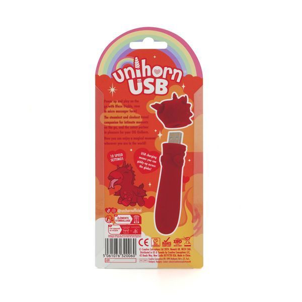Вібратор-єдиноріжка Unihorn USB Bullet &ndash; Blaze Diablo віброкуля, USB-зарядка, 10 режимів SX2859 фото