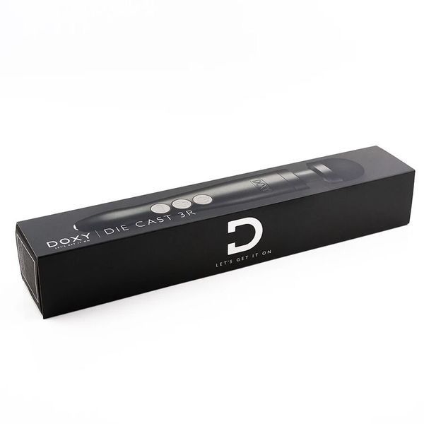 Вібромасажер DOXY Die Cast 3R - Matte Black, дуже потужний, перезаряджуваний, металевий корпус SO8026 фото